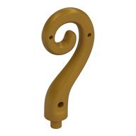 Деталь LEGO Animal Body Part / Plant, Tail / Vine Curled with Bar, Жемчужно-золотой