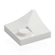 Деталь LEGO Plate Special 2 x 2 with Double Inverted Curve, 1 Stud, Белый