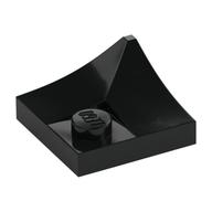 Деталь LEGO Plate Special 2 x 2 with Double Inverted Curve, 1 Stud, Черный