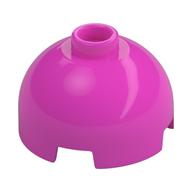 Деталь LEGO Brick Round 2 x 2 Dome Top - Vented Stud with Bottom Axle Holder x Shape + Orientation, Темно-розовый