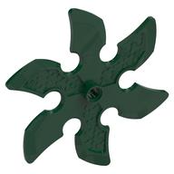 Деталь LEGO Weapon 6 Blade Ninja Star, Темно-зеленый