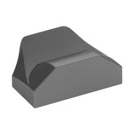 Деталь LEGO Brick Wedged 1 x 2 x 2/3 No Studs, Wing End, Серебристый металлик