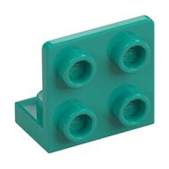 Деталь LEGO Кронштейн перевёрнутый 1 x 2 - 2 x 2, Темно-бирюзовый