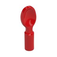 Деталь LEGO Equipment Cutlery - Spoon, Flat Bottom, Красный