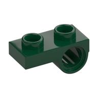 Деталь LEGO Пластина специальная 1 x 2, с отверстием под штифт, Темно-зеленый