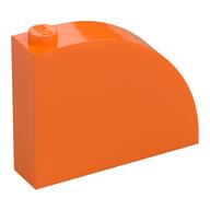 Деталь LEGO Кирпичик изогнутый 1 x 4 x 3, Оранжевый