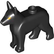 Animal, Dog, Alsatian / German Shepherd (Police Dog) with Bright Light Orange Eyes, Dark Bluish grey Nose print (Sirius Black)