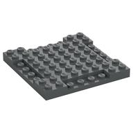 Деталь LEGO Brick Special 8 x 8 x 2/3 with Four Recessed Edges, Темный сине-серый