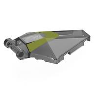 Деталь LEGO Windscreen 6 x 4 x 1 Hexagonal with Handle and Olive Green Stripe print, Прозрачный черный