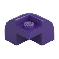 Деталь LEGO Кирпичик изогнутый 2 x 2 x 1 1/3, с изогнутым верхом, угловой, Темно-фиолетовый