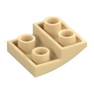 Деталь LEGO Скос изогнутый перевёрнутый 2 x 1, Песочный