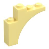 Деталь LEGO Кирпичик-арка 1 x 4 x 3, Ярко-светло-желтый