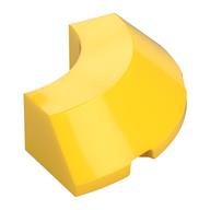 Деталь LEGO Brick Round Corner 4 x 4 x 1 with Bottom Cut Outs [No Studs Flat Top][1/4 Arch], Желтый