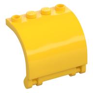 Деталь LEGO Hinge Panel 3 x 4 x 3 Curved, Желтый