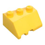Деталь LEGO Brick Wedged 3 x 3 Right with Slope 45°, Желтый
