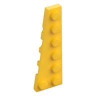 Деталь LEGO Пластина-клин левая 6 x 2, Желтый