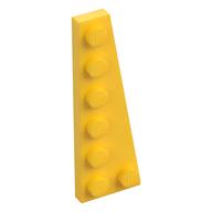 Деталь LEGO Пластина-клин правая 6 x 2, Желтый
