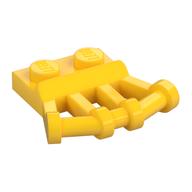 Деталь LEGO Plate Special 1 x 2 with Angled Handles on Side, Желтый