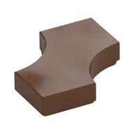 Деталь LEGO Tile Special 2 x 2 with 2 Quarter Round Cutouts, Красно-коричневый