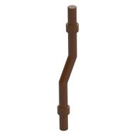Деталь LEGO Bar 6L with Stop Rings and Double Bent, Красно-коричневый