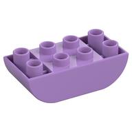 Деталь LEGO Кирпичик изогнутый нижний 2 x 4, Средне-лавандовый