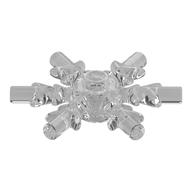 Деталь LEGO Snow Flake  4 x  4, Прозрачный бесцветный
