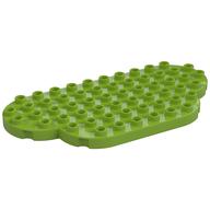 Деталь LEGO Duplo Plate 12 x 6 Rounded (Cloud), Лайм