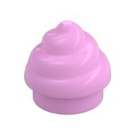Деталь LEGO Plate Round 1 x 1 Swirled Top / Poo, Ярко-розовый