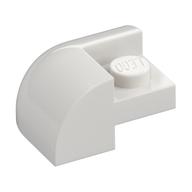 Деталь LEGO Brick Curved 2 x 2 x 1 with Curved Top - Corner, Белый
