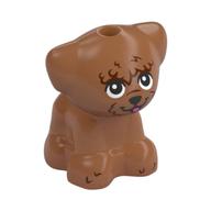 Деталь LEGO Animal, Dog Pup with Medium Nougat Fur, Tongue print, Сиена
