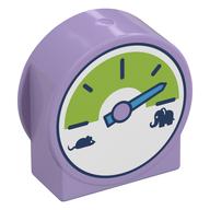 Деталь LEGO Duplo Brick 1 x 3 x 2 Round Top with Scale Gauge, Mouse, Elephant print, Лавандовый