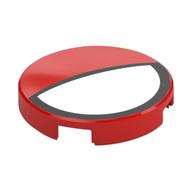 Деталь LEGO Tile Round 2 x 2 with Hole with White Spider-Man Eye print, Красный