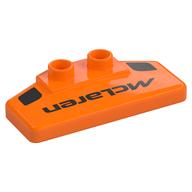 Деталь LEGO Duplo Rear Spoiler 2 x 4 x 1 / 2 with 'MCLAREN' Print, Оранжевый