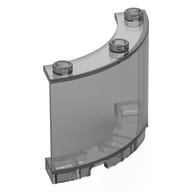 Деталь LEGO Panel 4 x 4 x 3 Quarter Cylinder, Прозрачный черный