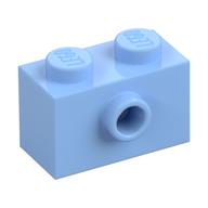 Деталь LEGO Brick Special 1 x 2 with 1 Center Stud on 1 Side, Ярко-светло-голубой
