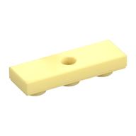 Деталь LEGO Плитка специальная 1 x 3 обратная, с центральным отверстием, Ярко-светло-желтый