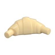Деталь LEGO Food Croissant - Flat Ends, Песочный
