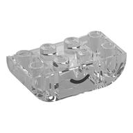 Деталь LEGO Brick Curved Double 2 x 4 Inverted, Curved Line / Smile Print, Прозрачный бесцветный