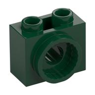 Деталь LEGO Brick Special 1 x 2 x 1 1/3 with Rotation Joint Socket, Темно-зеленый