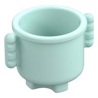 Деталь LEGO Duplo Kettle with Ribbed Handles 2 x 2 x 1.5, Светлый морской волны