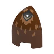 Brick Round Curved 1 x 1 x 1 1/3 Quarter Dome with Black Eye, Nougat Fur print