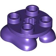 Деталь LEGO Feet, 2 x 2 x 2/3 with 4 Studs on Top, Темно-фиолетовый
