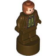 Деталь LEGO Minifig Trophy Statuette, George Weasley, Dark Brown Outfit, Темно-коричневый