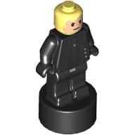 Деталь LEGO Minifig Trophy Statuette, Draco Malfoy, Black Outfit, Черный