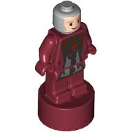 Деталь LEGO Minifig Trophy Statuette, Garrick Ollivander, Dark Red Outfit, Темно-красный