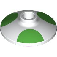Dish 2 x 2 Inverted [Radar] with Bright Green Circles, Yoshi Egg print