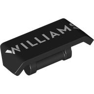 Деталь LEGO Vehicle Spoiler 2 x 4 with Handle and 'WORLD GRAND PRIX' Print [Black], Черный