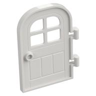 Деталь LEGO Door Right 4 x 6 with Curved Top, Bars, Белый