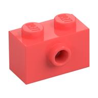 Деталь LEGO Brick Special 1 x 2 with 1 Center Stud on 1 Side, Коралловый