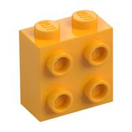 Деталь LEGO Кирпичик специальный 1 x 2 x 1 2/3, с четырьмя штырьками на одной стороне, Ярко-светло-оранжевый